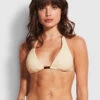 Seafolly Ladies Dreamcatcher Longline Slide Tri Ecru