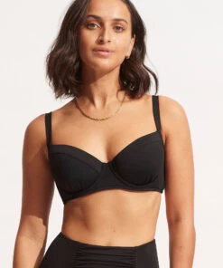 Seafolly Ladies Seafolly Collective DD Cup Underwire Bra Black -Seafolly Fashion Store 31383DD942 Black 3