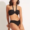 Seafolly Ladies Seafolly Collective Halter Bandeau Bikini Top Black