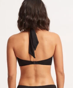 Seafolly Ladies Seafolly Collective Halter Bandeau Bikini Top Black -Seafolly Fashion Store 33816 942 Black 4