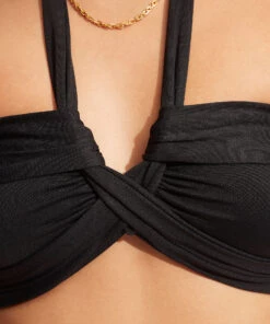 Seafolly Ladies Seafolly Collective Halter Bandeau Bikini Top Black -Seafolly Fashion Store 33816 942 Black 5