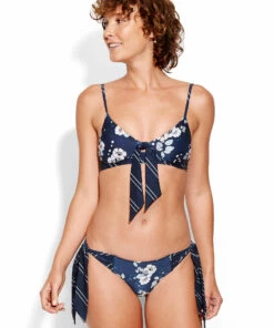 Seafolly Ladies Splendour Tie Side Hipster Bikini Pants Indigo