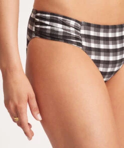 Seafolly Ladies Portofino Ruched Side Retro Pant Black -Seafolly Fashion Store 40145 939 Black 6