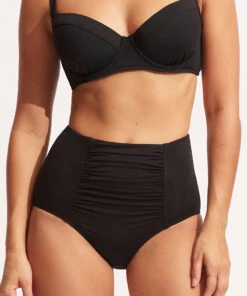 Seafolly Ladies Seafolly Collective High Waisted Pant Black -Seafolly Fashion Store 40304 942 Black 4