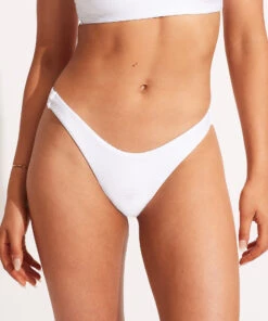 Seafolly Essentials High Cut Pant White -Seafolly Fashion Store 40305 640 White 3