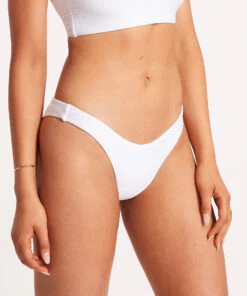 Seafolly Essentials High Cut Pant White -Seafolly Fashion Store 40305 640 White 4
