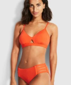 Seafolly Ladies Active Multi Strap Hipster Spicy orange