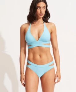 Seafolly Ladies Seafolly Collective Split Band Hipster Pant Sky blue