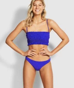 Seafolly El Dorado Hipster Bikini Pants Cobalt ditsy