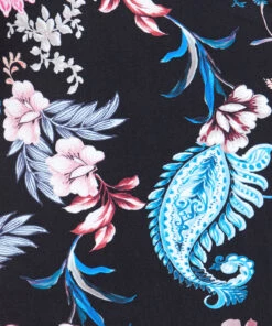 Seafolly Ladies Water Garden Multi Rouleau Brazilian Bikini Pants Black -Seafolly Fashion Store 40450 489 Black 5