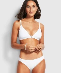 Seafolly Ladies Seaside Soiree Hipster Pant White