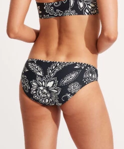 Seafolly Ladies Folklore Reversible Hipster Pant True navy -Seafolly Fashion Store 40473 933 True2520Navy 7