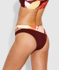 Seafolly Cut Copy Split Side Brazilian Bikini Pants Tangelo -Seafolly Fashion Store 40533 614 Tangelo 3