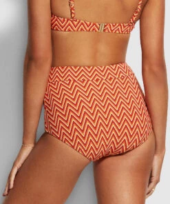 Seafolly Ladies Cleo High Waisted Pant Chilli red -Seafolly Fashion Store 40558 874 Chilli2520Red 4
