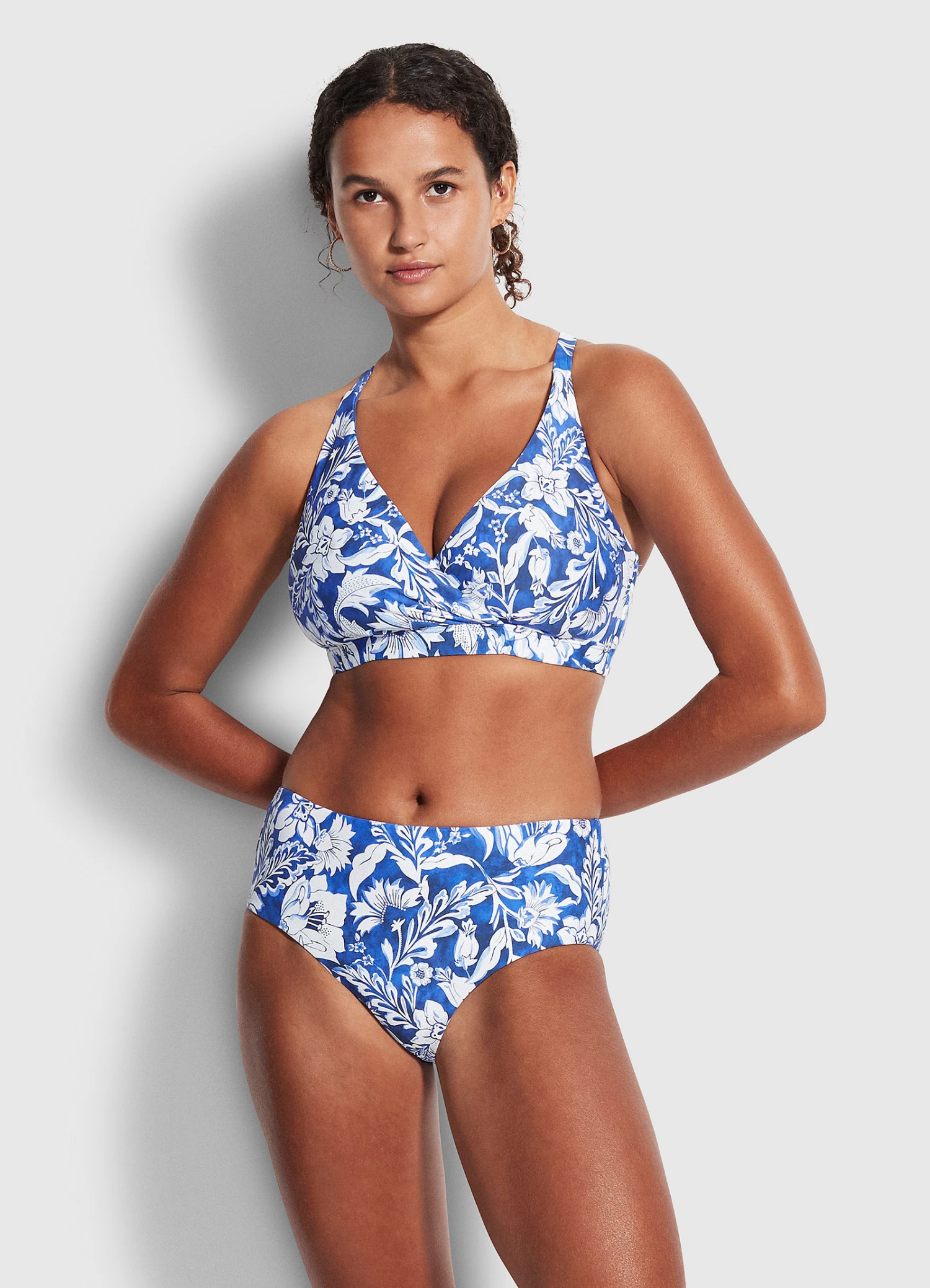 Seafolly Ladies Modern Marina Wide Side Retro Pant Marina blue 1 Seafolly Ladies Modern Marina Wide Side Retro Pant Marina blue