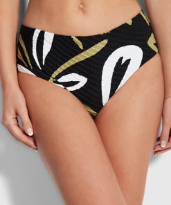 Seafolly Ladies Laguna Wide Side Retro Black -Seafolly Fashion Store 40586 893 Black 5