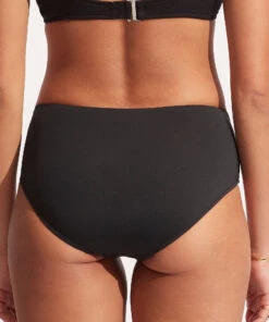 Seafolly Ladies Seafolly Collective Wide Side Retro Pant Black -Seafolly Fashion Store 40586 942 Black 5