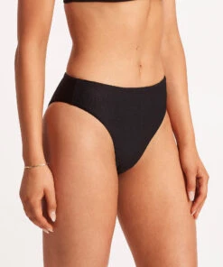 Seafolly Ladies Essentials High Rise Black 11 Seafolly Ladies Essentials High Rise Black -Seafolly Fashion Store 40609 640 Black 5