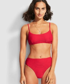 Seafolly Ladies Essentials High Rise Chilli