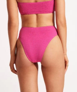 Seafolly Ladies Sea Dive High Rise Pant Fuchsia rose -Seafolly Fashion Store 40609 861 FuchsiaRos 4