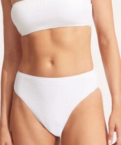 Seafolly Ladies Sea Dive High Rise Pant White -Seafolly Fashion Store 40609 861 White 3