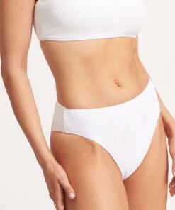 Seafolly Ladies Sea Dive High Rise Pant White -Seafolly Fashion Store 40609 861 White 4