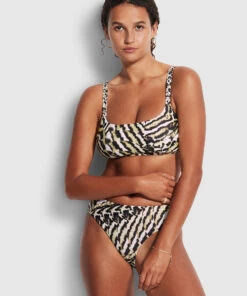 Seafolly Ladies Mandalay Retro Pant Olive oil