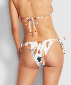 Seafolly Ladies Summer Memoirs Shirred Tie Side pant White -Seafolly Fashion Store 40642 883 White 4