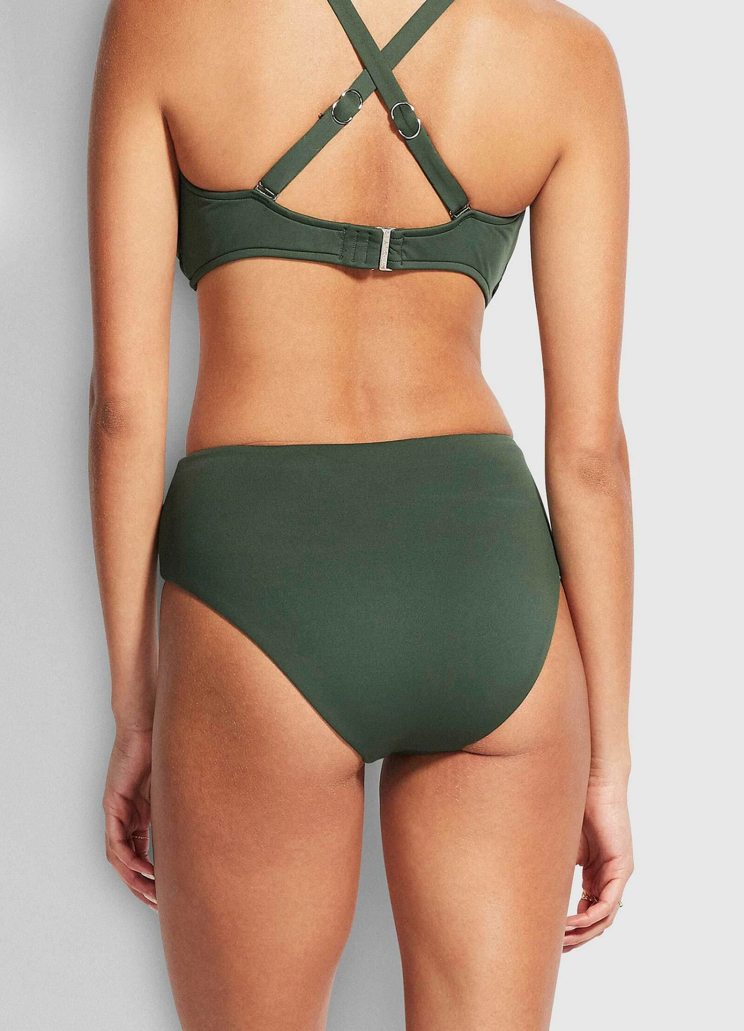 Seafolly Ladies High Waist Wrap Front Pant Ivy 3 Seafolly Ladies High Waist Wrap Front Pant Ivy - Image 3