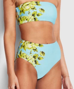 Seafolly Ladies Full Bloom High Waisted Pant Sky -Seafolly Fashion Store 40646 932 Sky 5