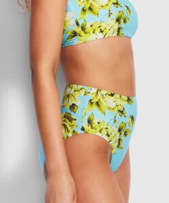Seafolly Ladies Full Bloom High Waisted Pant Sky -Seafolly Fashion Store 40646 932 Sky 7
