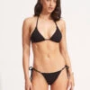 Seafolly Ladies Sea Dive Tie Side Rio Pant Black