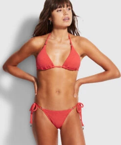 Seafolly Ladies Sea Dive Tie Side Rio Pant Fiestacoral