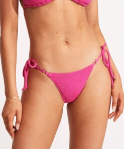 Seafolly Ladies Sea Dive Tie Side Rio Pant Fuchsia rose -Seafolly Fashion Store 40651 861 FuchsiaRos 3