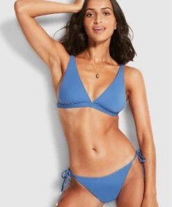 Seafolly Ladies Hipster Tie Side Marina blue