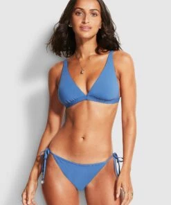 Seafolly Ladies Hipster Tie Side Marina blue 8 Seafolly Ladies Hipster Tie Side Marina blue -Seafolly Fashion Store 40659 058 MarinaBlu 3