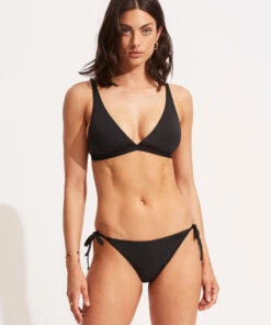 Seafolly Ladies Seafolly Collective Hipster Tie Side Black