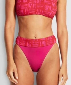 Seafolly Ladies Bodycheck Banded High Rise Bikini Pants Chilli 9 Seafolly Ladies Bodycheck Banded High Rise Bikini Pants Chilli -Seafolly Fashion Store 40661 891 Chilli 5