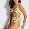 Seafolly Ladies Boheme High Cut Rio Lime light