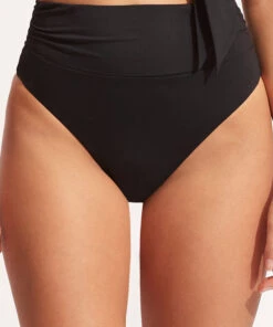 Seafolly Ladies Seafolly Collective High Waist Bikini Pant Black 9 Seafolly Ladies Seafolly Collective High Waist Bikini Pant Black -Seafolly Fashion Store 40665 942 Black 3