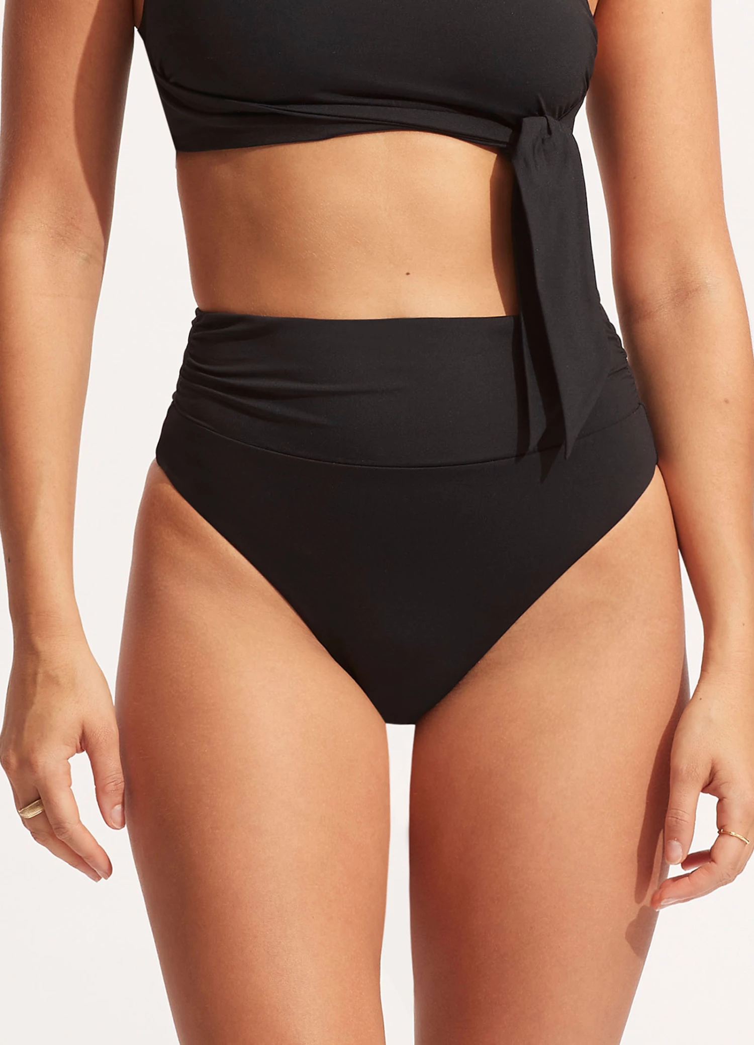 Seafolly Ladies Seafolly Collective High Waist Bikini Pant Black 4 Seafolly Ladies Seafolly Collective High Waist Bikini Pant Black - Image 4