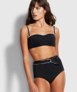Seafolly Ladies Active High Waisted Pant Black