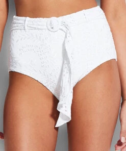 Seafolly Ladies Costa Bella High Waisted Pant White -Seafolly Fashion Store 40676 922 White 3
