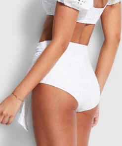 Seafolly Ladies Costa Bella High Waisted Pant White -Seafolly Fashion Store 40676 922 White 7