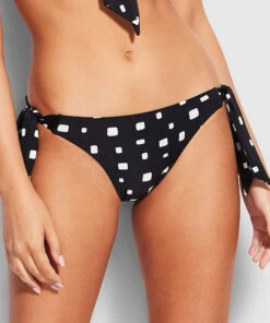 Seafolly Ladies Soft Spot Hipster Tie Side Pant Black -Seafolly Fashion Store 40683 896 Black 5