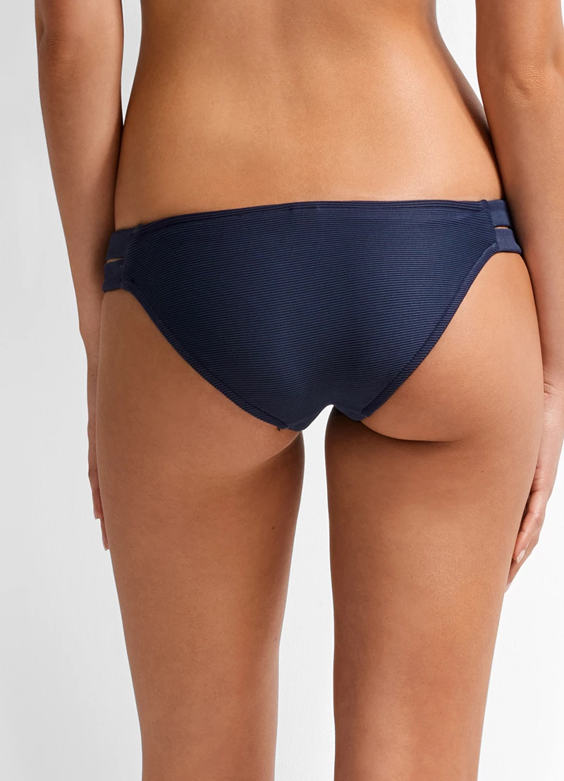Miléa Mini Rib Double Band Hipster Bikini Pant Ink 2 Miléa Mini Rib Double Band Hipster Bikini Pant Ink - Image 2