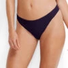 Milea Resort Mini Rib Brazilian Bikini Pant Nero