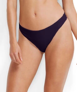 Milea Resort Mini Rib Brazilian Bikini Pant Nero