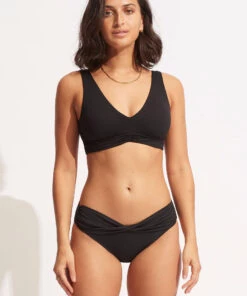 Seafolly Ladies Seafolly Collective Twist Band Hipster Black