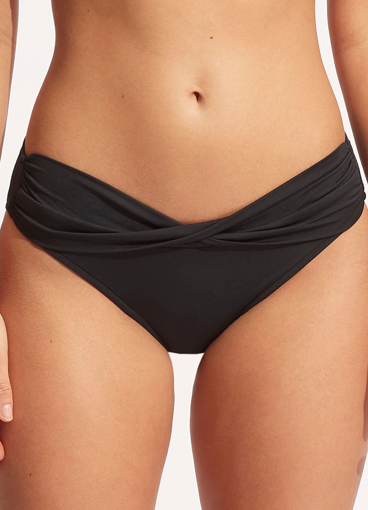 Seafolly Ladies Seafolly Collective Twist Band Hipster Black 2 Seafolly Ladies Seafolly Collective Twist Band Hipster Black - Image 2